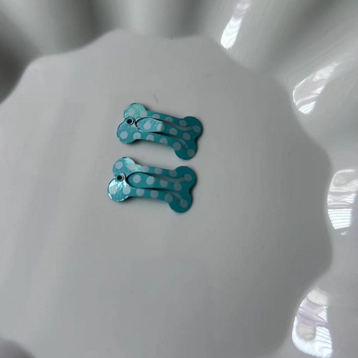 Dog Bone Hairpin BB Clip Daily All-match Girl's Cream Baby's Fringe Framed Hair Side Clip