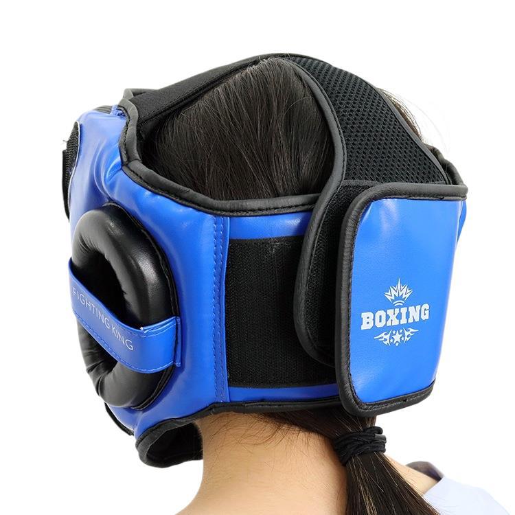 Boxing Helmet for Adults and Children Actual Combat Head Protection Sanda Muay Thai Boxing Competition Head Protective Cover Monkey Face Sanda Protective Helmet