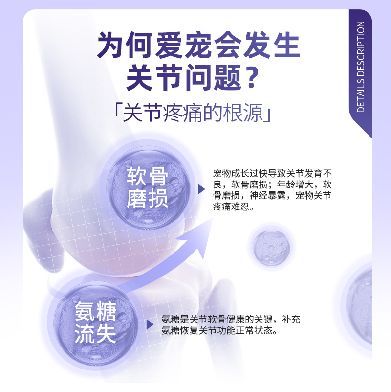 New Pet's Health Pet Shark Chondroitin Dog Joint Poteddy Golden Retriever Joint Calcium Supplement