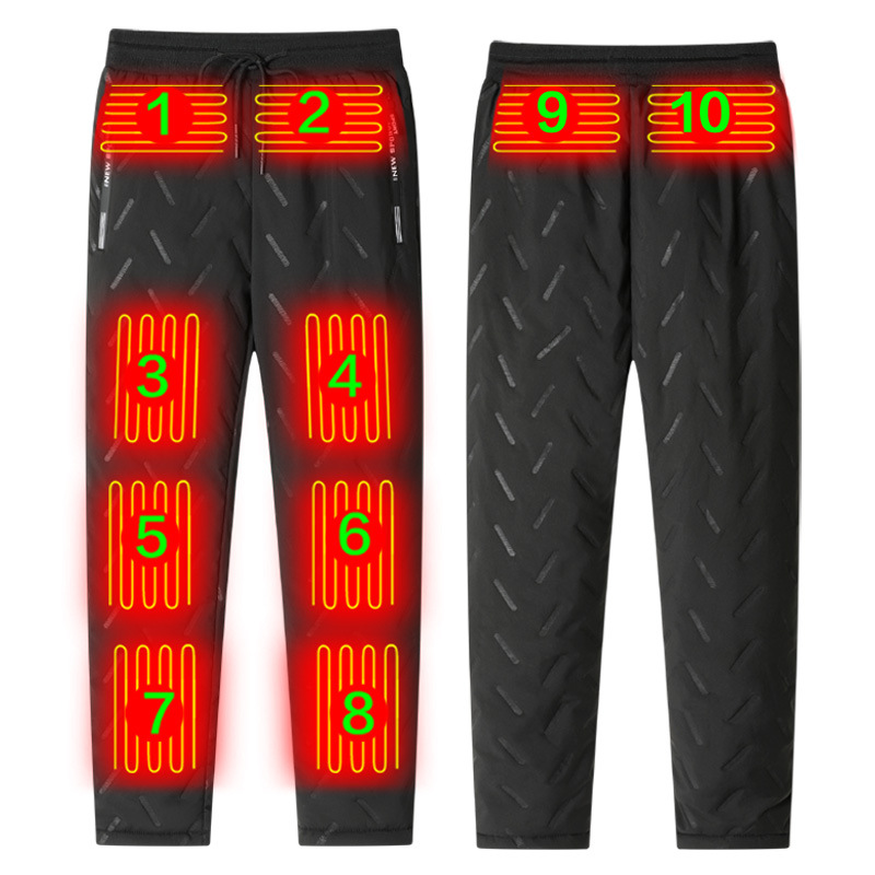 [Full Net Same Price] Waist and Knee Pants Heating Pants fleece-lined Heating Pants for Middle-aged and Elderly Electric Heating Cotton Pants