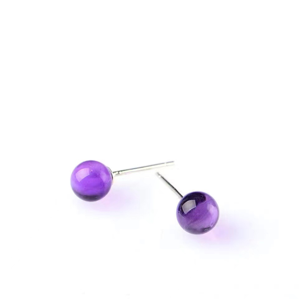 S925 Natural Amethyst Earrings with a High-End Feel, Agate Drop Earrings, National Style Jewelry for Women, Niche Jade Pure Silver National Trend Style