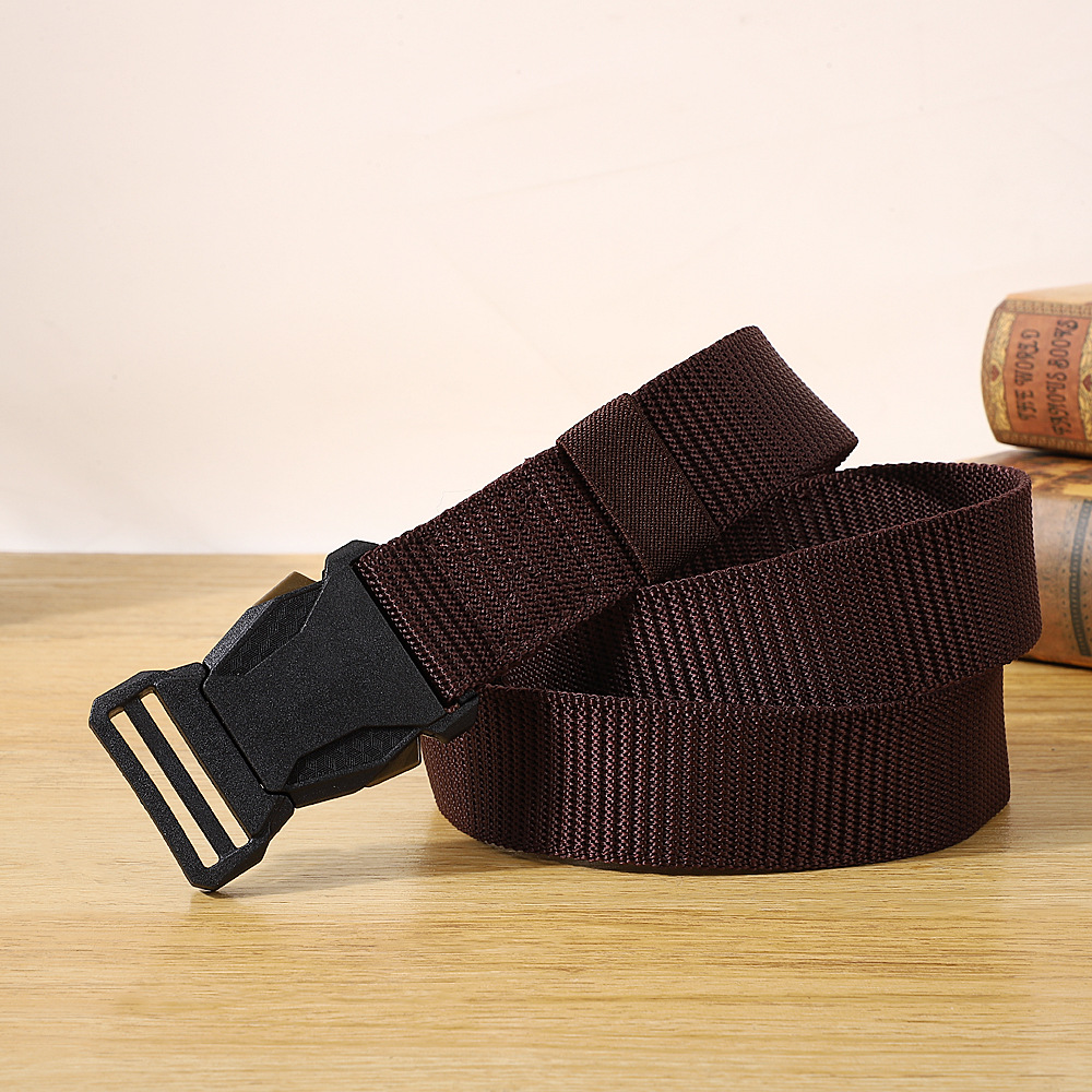 Cross-Border Men's Tactical Belt Wholesale Comfortable Elastic Outdoor Sports Belt Fashionable Versatile Automatic Buckle Belt for Men