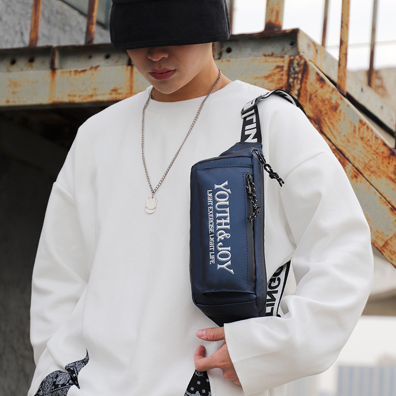 Waist bag new fashion sports letter composite cloth waterproof large capacity shoulder crossbody chest bag one-piece delivery