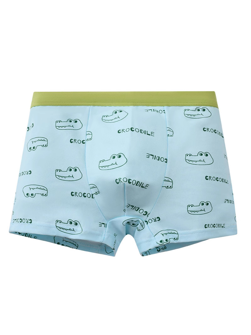 Milk Silk Printed Boys' Underwear Four-Corner Underwear for Middle and Big Boys Boys' Boxers Cross-Border Four-Corner Boys' Underwear