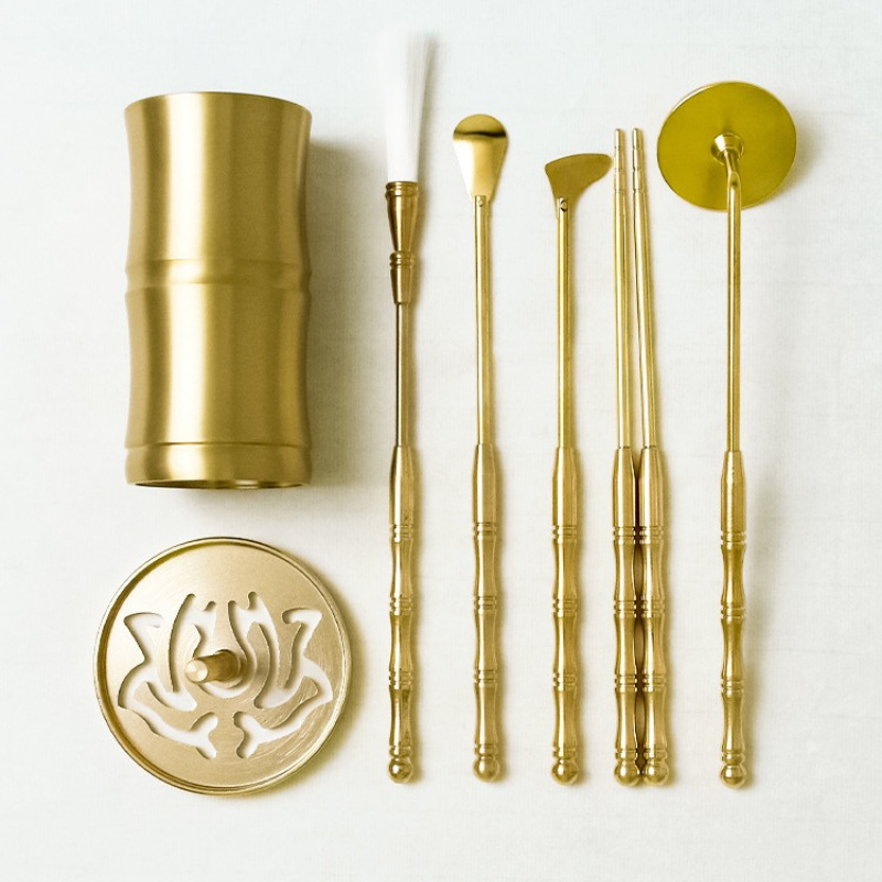 Чистый латунный набор для начинающих печать пепел ложка лопата