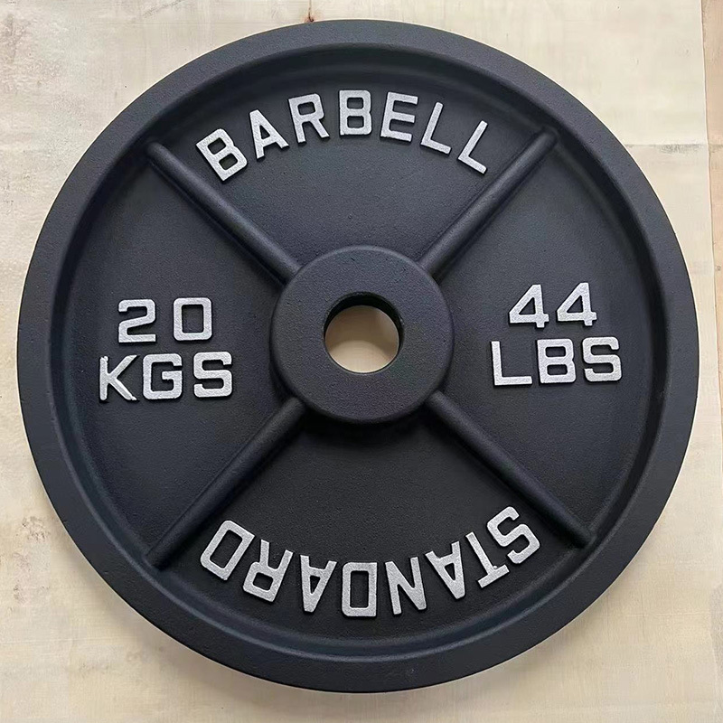 Cast Iron Barbell Plates, Four-Barbell Plates, Home Fitness Training, Weightlifting Olympic Plates, Cast Iron Painted Large-Hole Dumbbell Plates