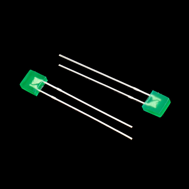 255 light-emitting diode green hair emerald green hair Green led plug-in highlight 2*5*5 square lamp beads green light