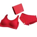 Red Bra suit Gift Box Underwear suit Life Year Red Bra Cherry Red Vest Underwear Good Luck