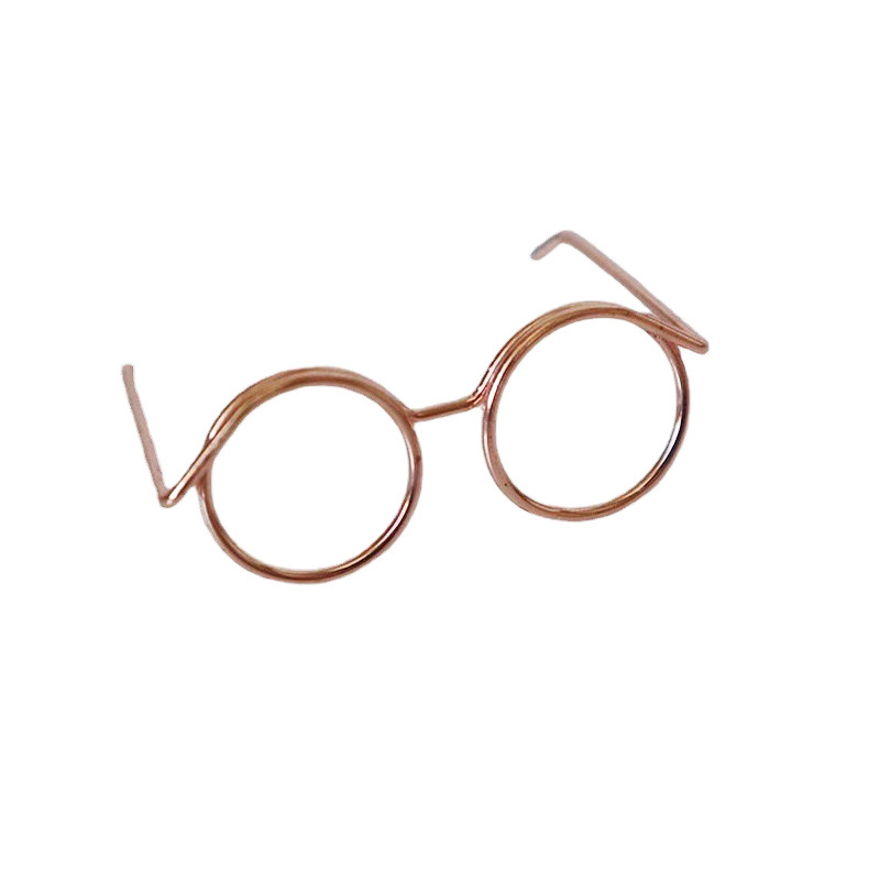 Crochet wool confused doll doll glasses handmade DIY doll photo mini props glasses frame single