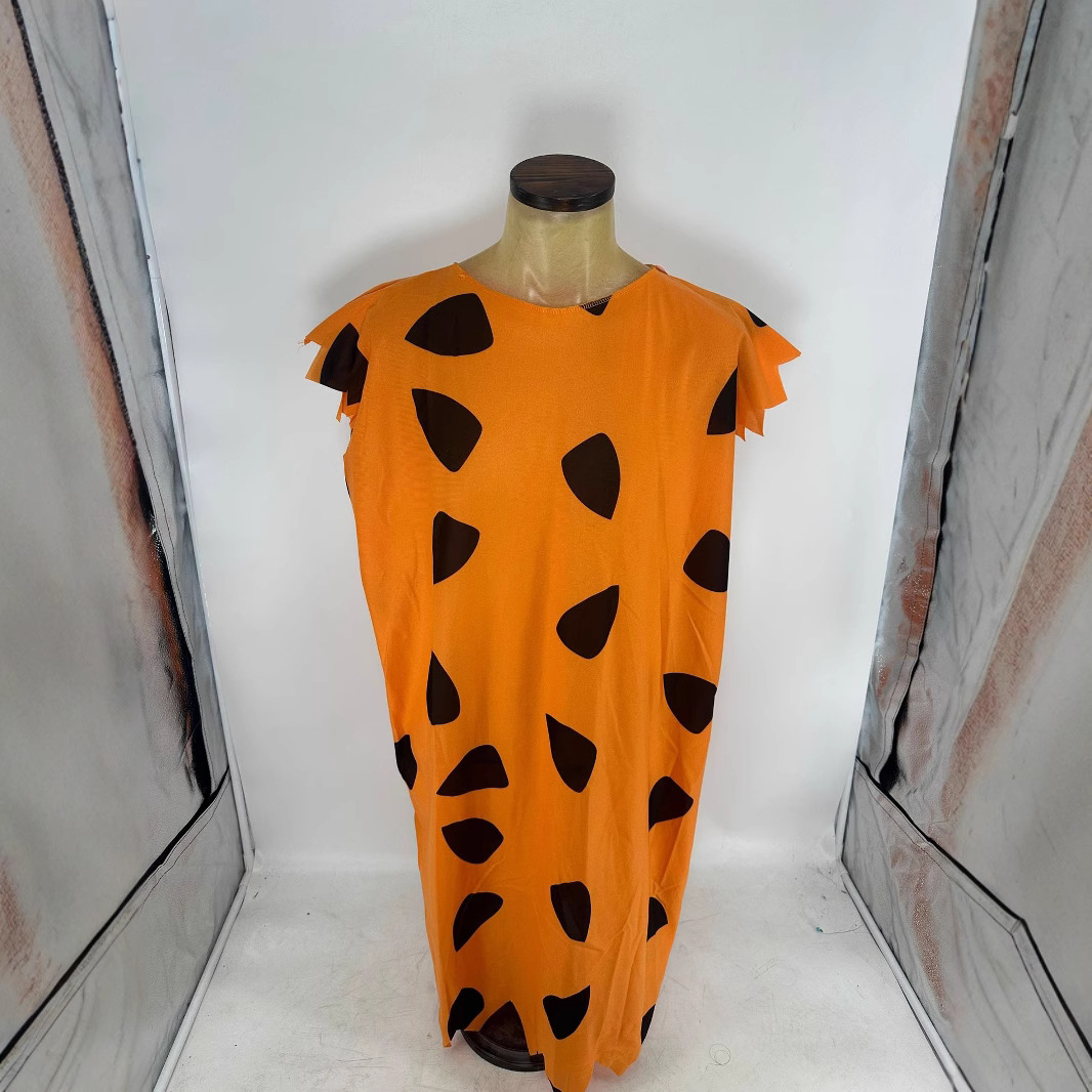Animated Modern Caveman Cos Costume the Flinstones Fred Halloween Cosplay Costume