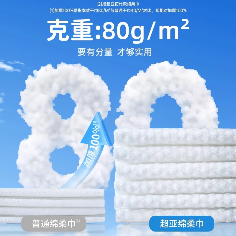 Super sub baby soft towel dry and wet dual-use face towel baby newborn baby disposable face towel thickened