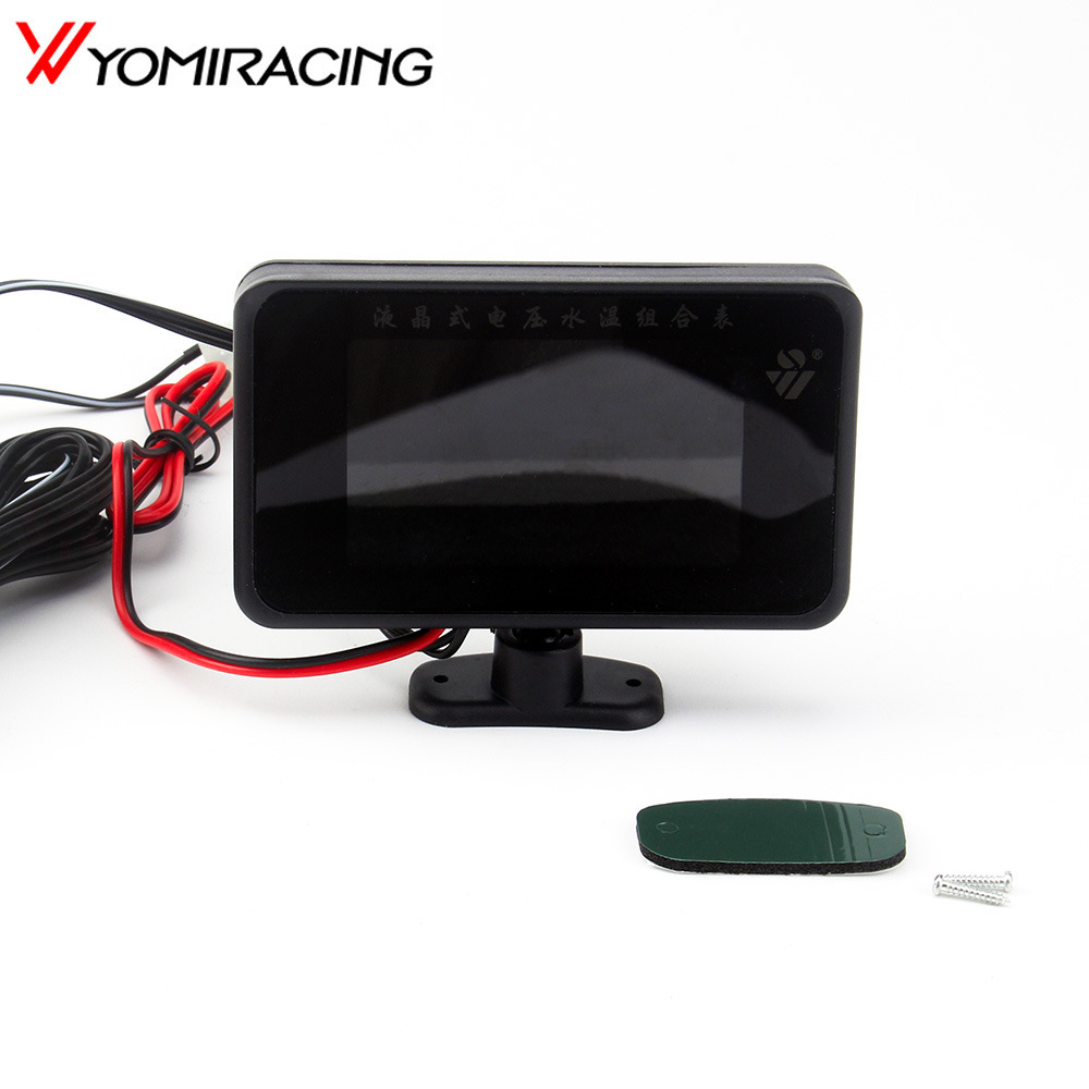 12V24V Car Modified Lcd Water Temperature Voltage Combination Meter Alarm High Precision Digital Water Temperature Meter