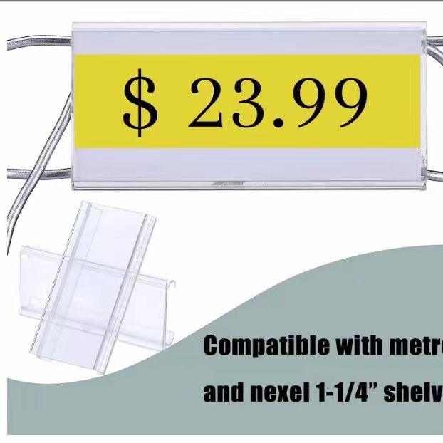 Factory direct pvc price bar double card freezer price bar plastic extrusion flat profile production transparent logo