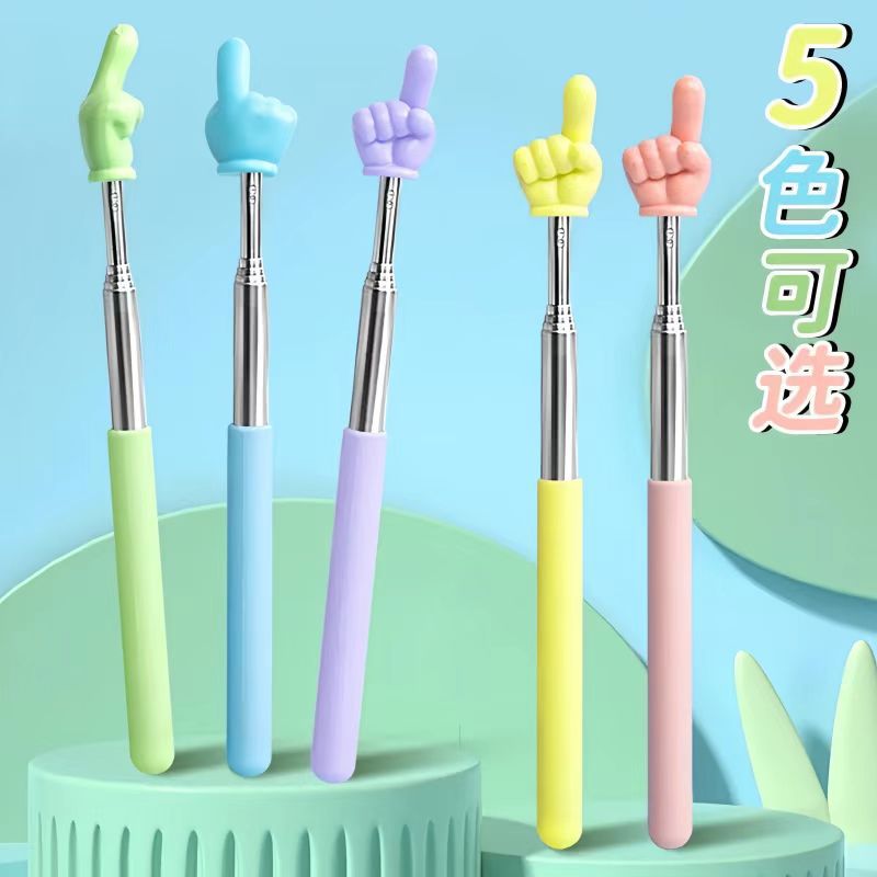 Retractable Finger Reading Stick Reading Finger Retractable Point Reading Stick Point Reading Teaching Aware Pointer Teaching Stick for Teachers
