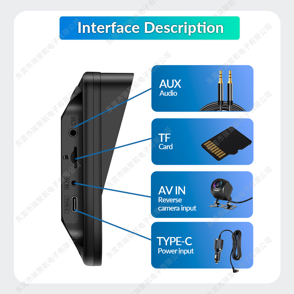 7inch Car Portable Pnd Car Mp5 Player Wireless Carplay Smart Screen Reversing Image