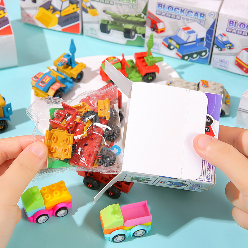 Children's Assembled Building Blocks Toy Car Deforming Robot Boys and Girls DIY Model Kindergarten Toys Small Gifts