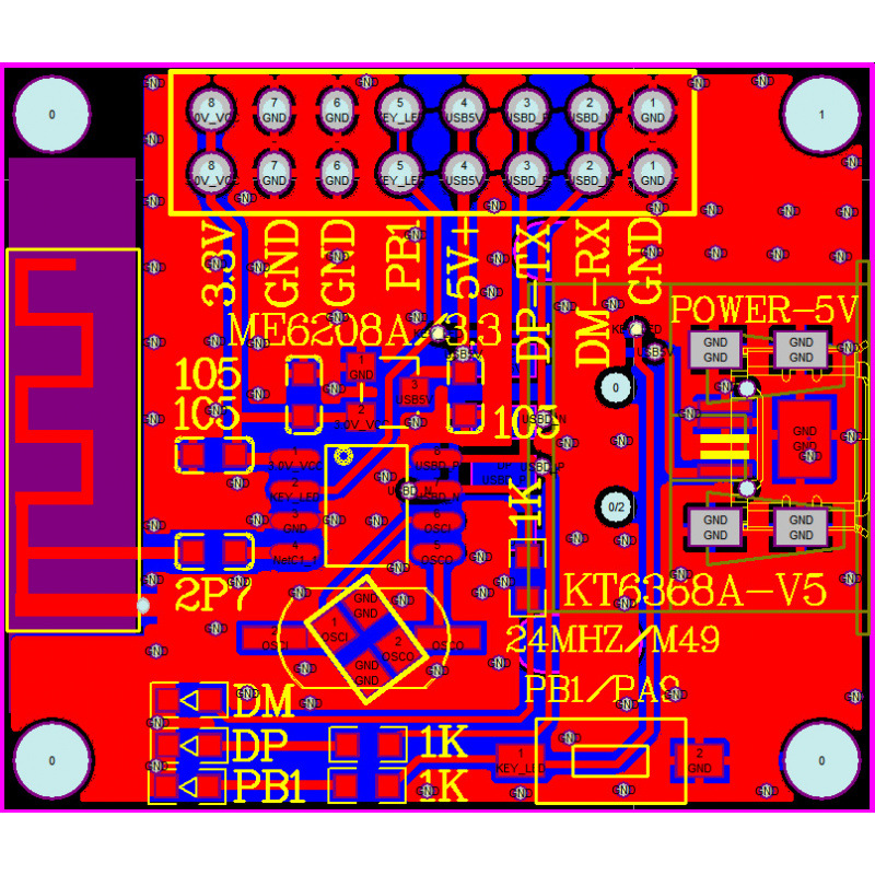 Bluetooth Audio Core Kt6368A Chip Ic Module Serial Port 5.1 Dual Mode Blespp Jerry Sop8At Instruction Transparent