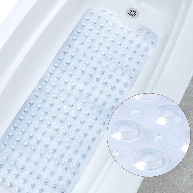 100*40 Bathtub Mat Amazon Pvc Bathroom Anti-Slip Mat with Suction Cup Floor Mat Export Wholesale Bathroom Waterproof