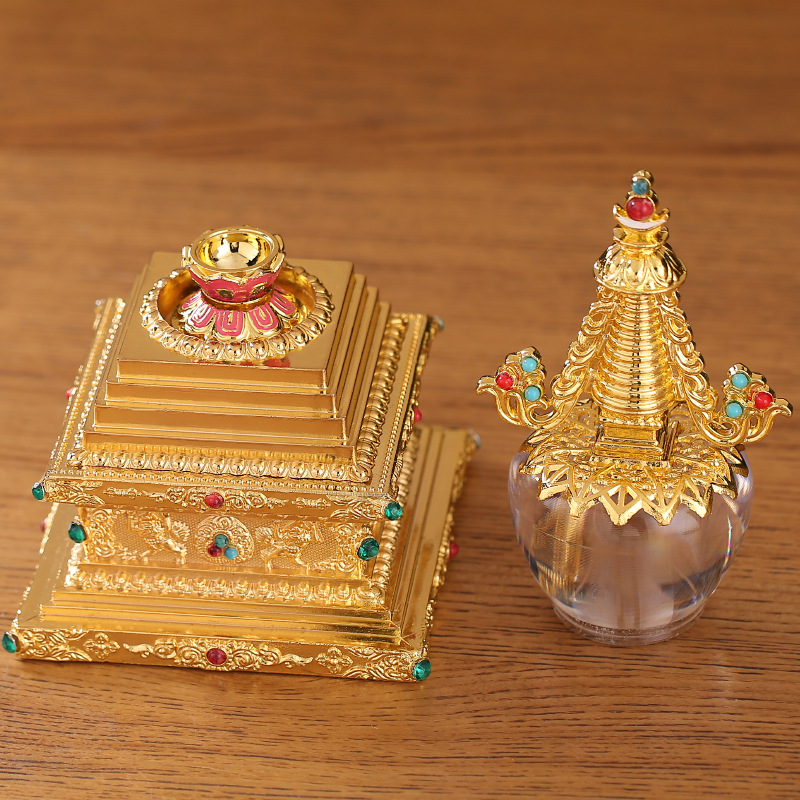 Bofu Crystal Bodhi Pagoda Shirilitar Supplies Household Supplies Opening Shirilitas Transparent Ornaments Gift Box