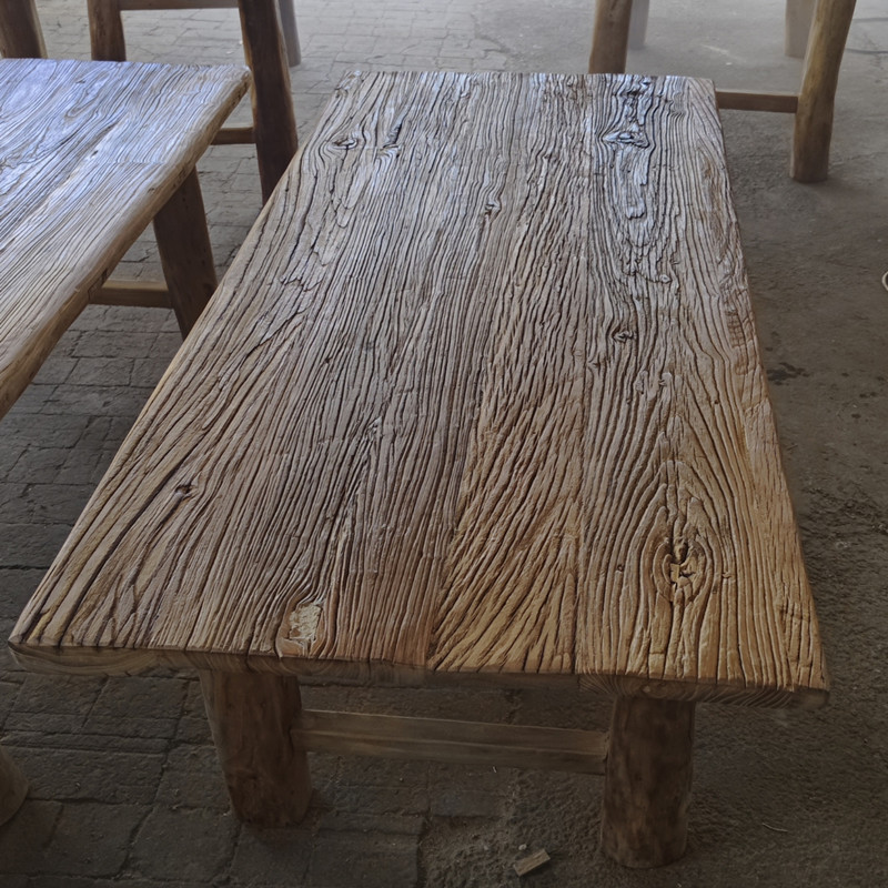 Old Elm Door Panel Table, Retro Nostalgic Bar Table, Old Wooden Board, Log Table, Weathered Board Tea Table, Tea Table, Folk Table