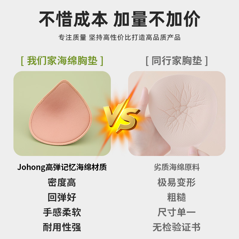 Cross-Border Thin High-End Yoga Underwear Sponge Breast Pad Insert Bra Replacement Water Drop Invisible Lining Breast Pad Wholesale