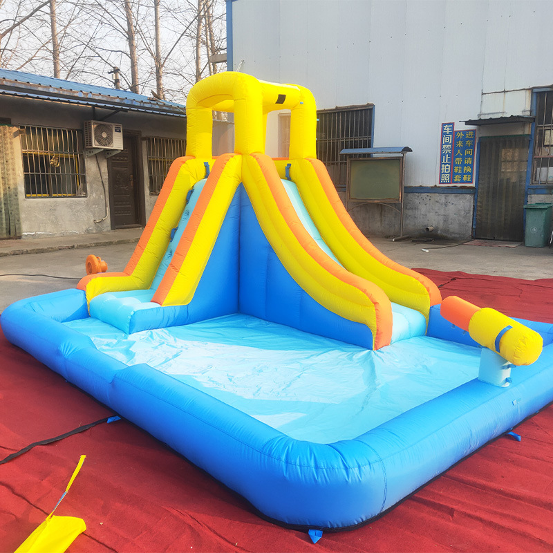Manufacturer Wholesale Oxford Cloth Inflatable Castle Small Household Indoor and Outdoor Children's Trampoline Small Trampoline Slide