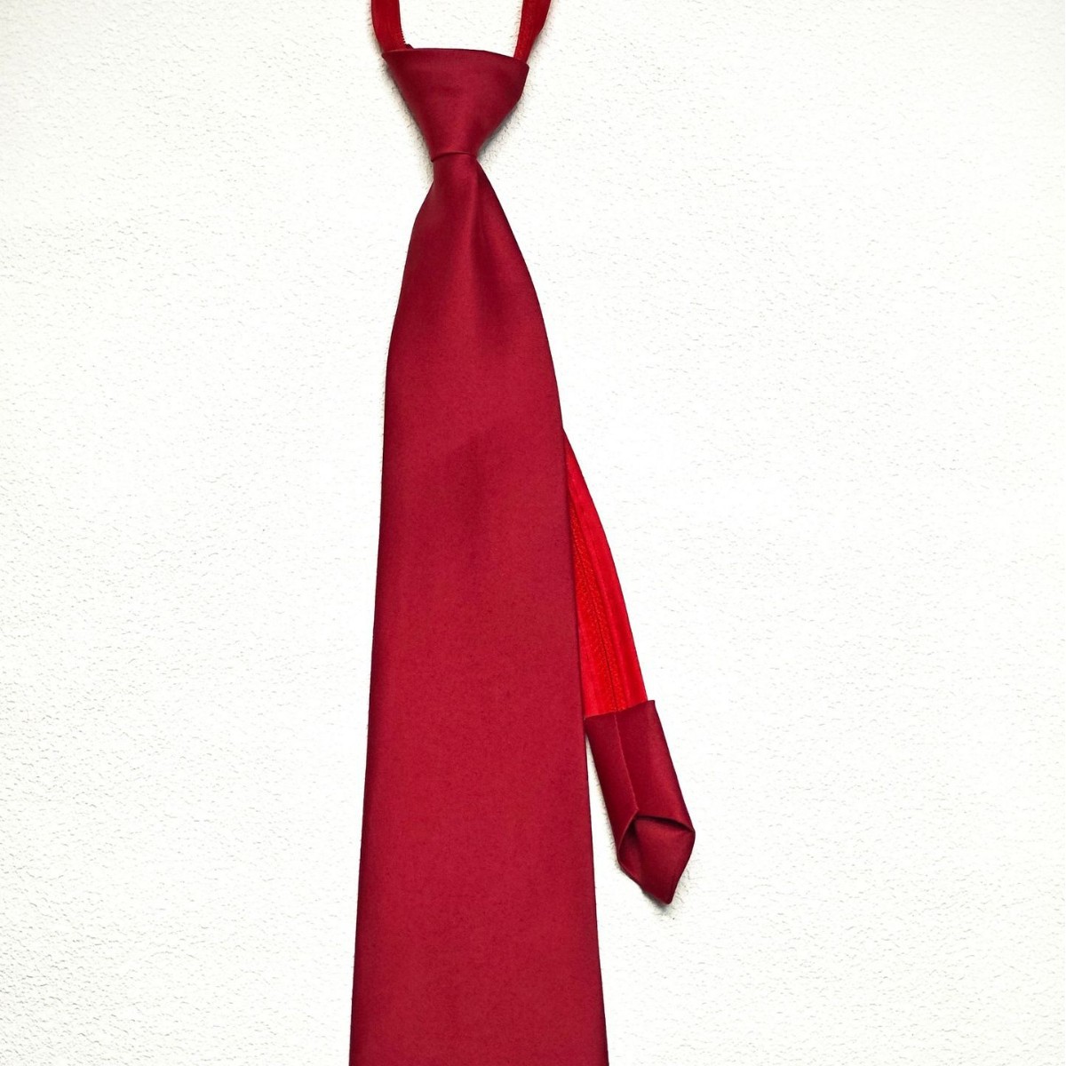 Men's Adult 45cm Zipper Tie Clothing Lazy Easy to Pull Business Solid Color 8cm Tie