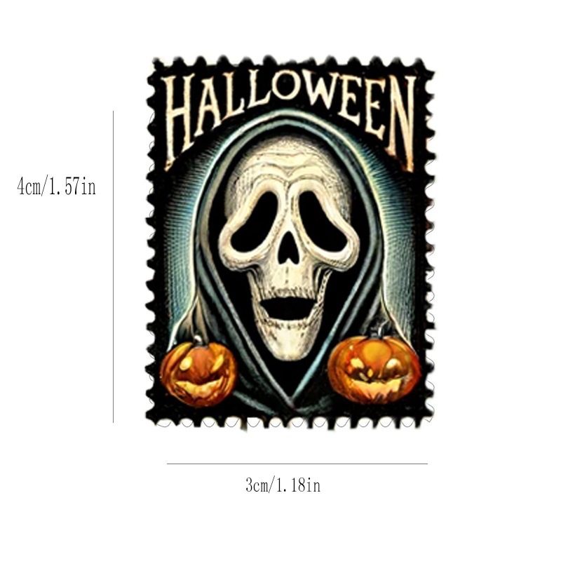Cross-Border New Hot Product Halloween Stamps Amazon Halloween Horror Pumpkin Ghost Stamp Stickers