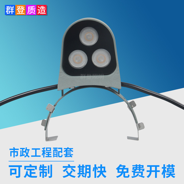 Outdoor lighting project rainproof led tile lamp pavilion ancient architecture tour 3W little penguin corrugated lamp