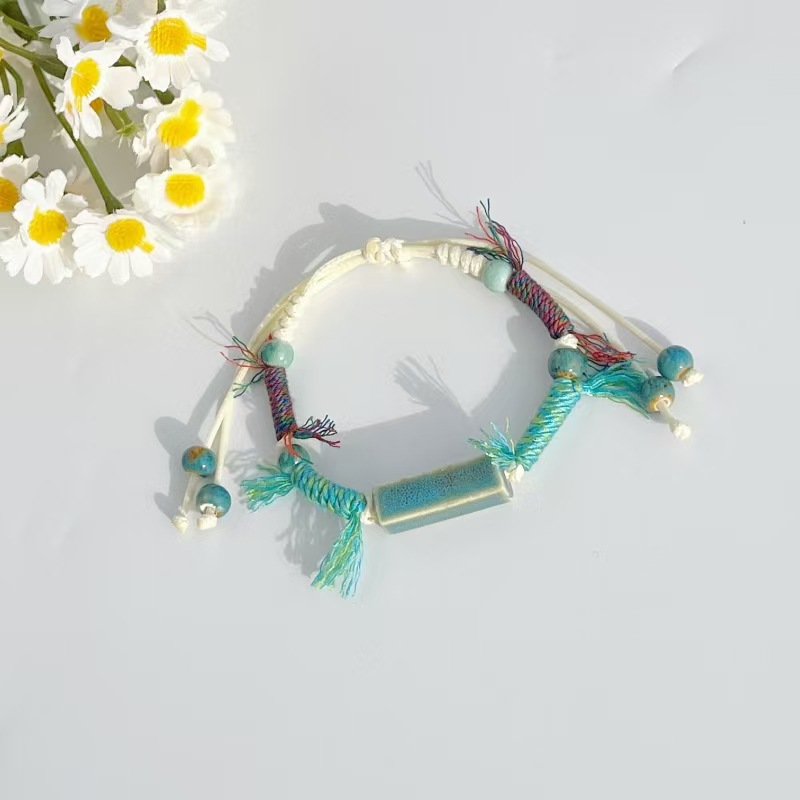 Jingdezhen Ceramic Bracelet New Chinese Jingdezhen Ceramic Bracelet Simple Jewelry Stall Student Gift Jewelry
