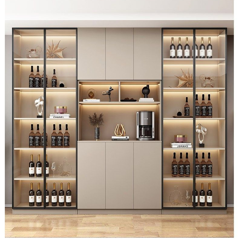 Customized Kitchen Sideboard Integrated Wall-Mounted Storage Cabinet Light Luxury Home Living Room Wine Cabinet Restaurant Cross-Border