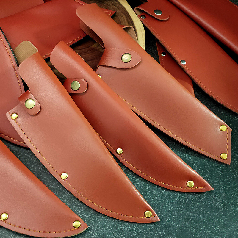 Набор ножей для костей, маленький кухонный нож, портативный нож с защитным чехлом, кожаный чехол, двуслойный чехол из коровьей кожи и ПУ кожи