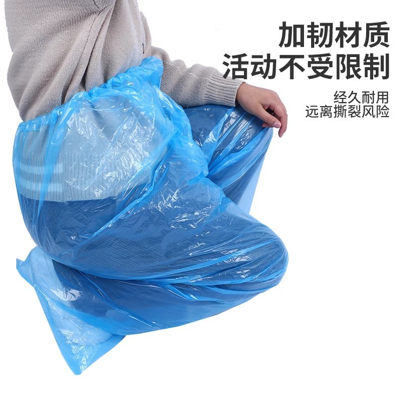 Disposable Thickened Foot Bag Rain Pants Long Men's and Women's Ride Drifting Waterproof Split suit Takeaway Travel Rain Pants