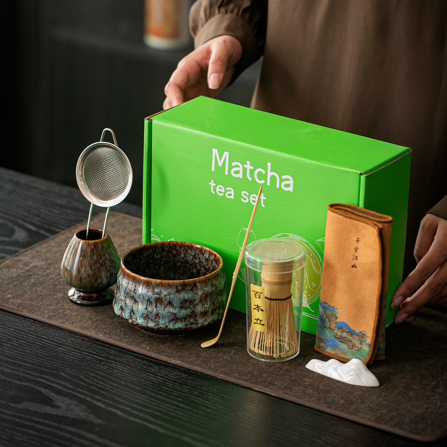 Эксклюзивная японская керамическая чаша для матча, набор чайного искусства