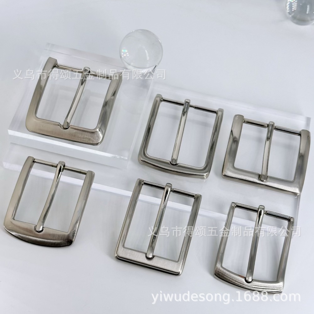 Guqing Single-Pin Buckle Fashion Alloy Business Men's Belt Buckle Factory Customized Japanese Pin Buckle Punched Belt Buckle