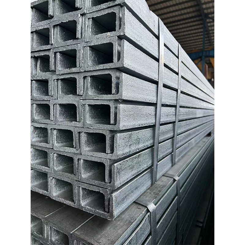 National Standard 100 # Q235B Galvanized Channel Steel Building Curtain Wall Steel Structure U-Shaped Channel Steel Hot-Dip Galvanized C-Shaped Steel