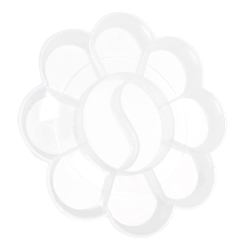 Cross-border art plastic small plum blossom color palette supplies small feet color palette 4 holes 7 holes 10 holes round color palette factory