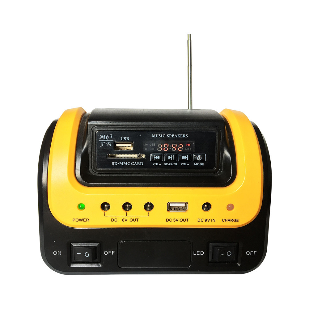 5W solar DC lighting small system with Bluetooth radio MP3 function portable lamp camping light