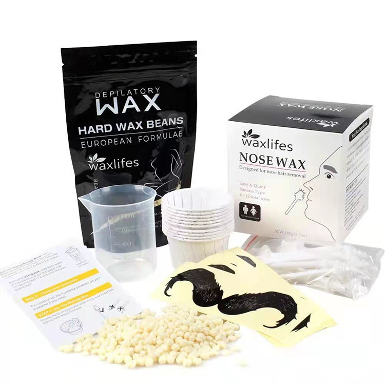 Waxlifes Nose Hair Wax Set Portable Hair Removal Wax Beans Quick and Gentle Hair Removal Fast Hair Removal