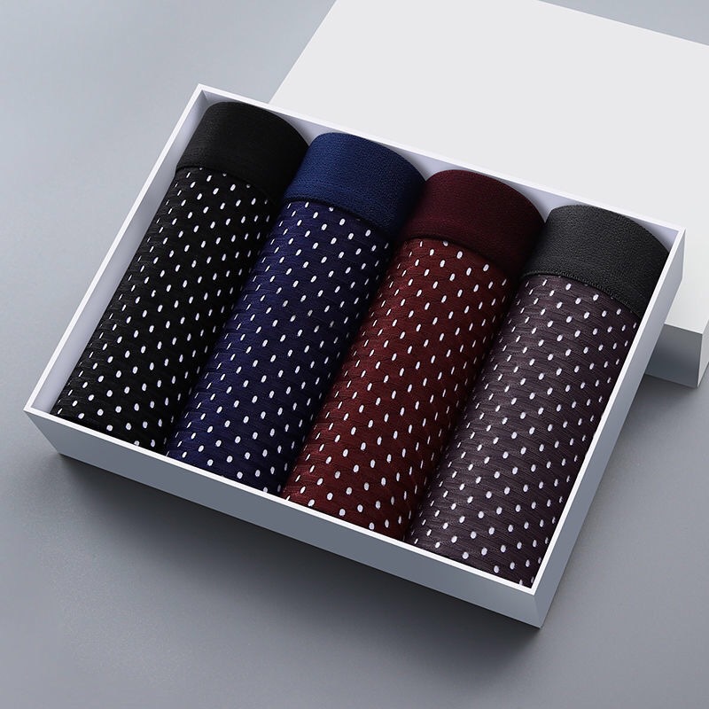 Боксеры из ледяного шелка мужские сетчатые U-образные модальные шорты летняя мода оптовые производители