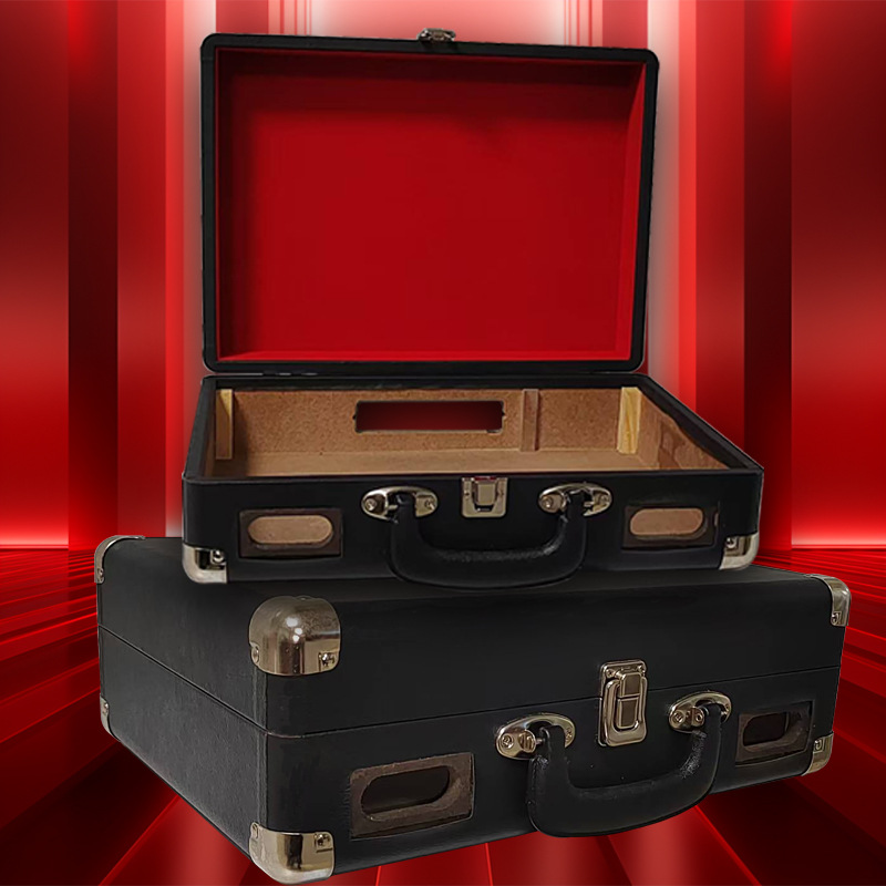 Customized Mdf Pu Leather Gramophone Cd Record Chassis Shell Audiophile Hardware Corner Protector Leather Handle