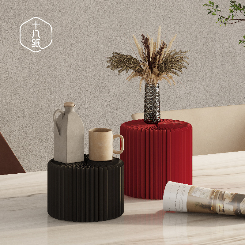 Восемнадцать бумажный стол для демонстрации цилиндрический круглый стол для демонстрации декоративных украшений современный