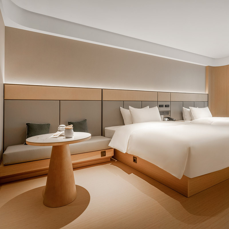 All season hotel furniture fully supporting luggage cabinet TV cabinet combination standard room bedside table hotel Board bed box