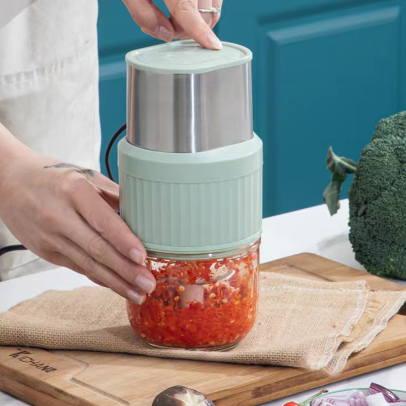 Household multi-purpose meat grinder kitchen cooking machine small electric meat beating machine treasure one machine three-purpose treasure auxiliary food machine