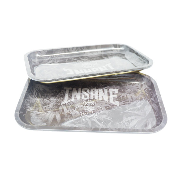 275 Rectangular Tinplate Tray Metal Canteen Catering Iron Plate Catering Cigarette Plate Bar Tray Hotel Plate