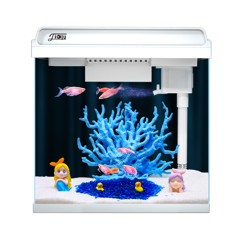 Living Room Desktop Aquarium Household Small Ultra-White Glass Fish Tank Ecological Landscaping Tank Dropshipping Wholesale