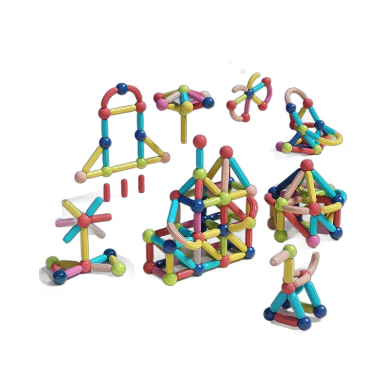 Children's educational toys changeable magnetic stick magnetic beads birthday gift boys and girls thinking training intelligence assembly wholesale