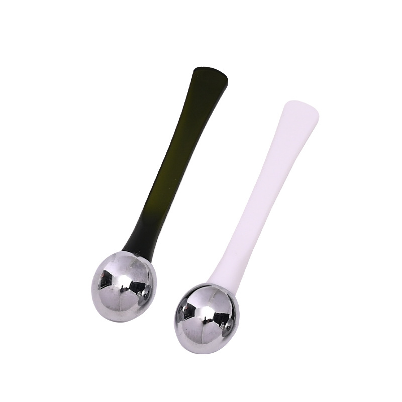 Spot Wholesale Eye Cream Massage Stick Roller Eye Cream Stick Metal Face Cream Spoon Printable Logo Cosmetic Spoon Eye Cream Spoon