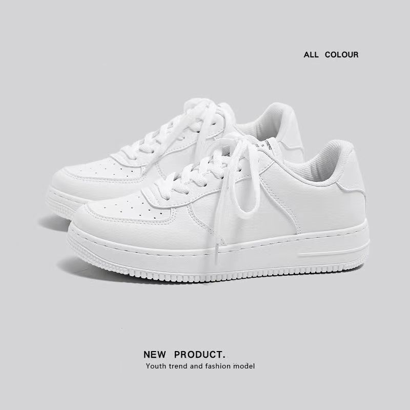 Женские ботинки белые ботинки женские 2024 весна и лето дышащие кэжуальные ботинки толстая подошва увеличивающие высоту спортивные ботинки Trbottomy Air Force One кроссовки