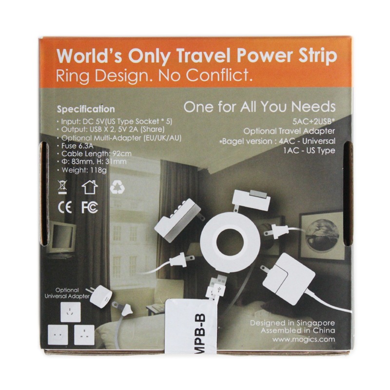 New Mogics Mpb Donut Power Strip Socket Super Bagel Universal USB Charging